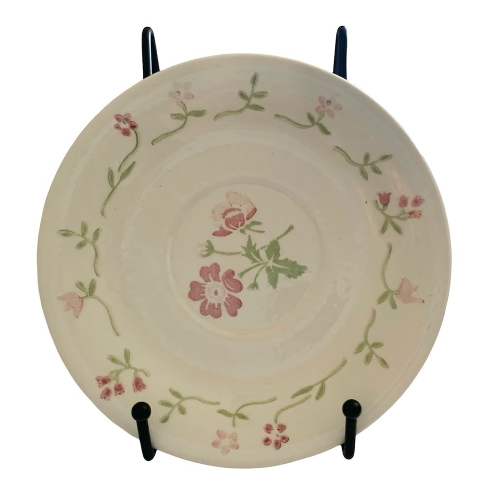 Vintage Royal (USA) Pink Floral Ceramic Saucer, Pattern Pathway, [Discontinued]